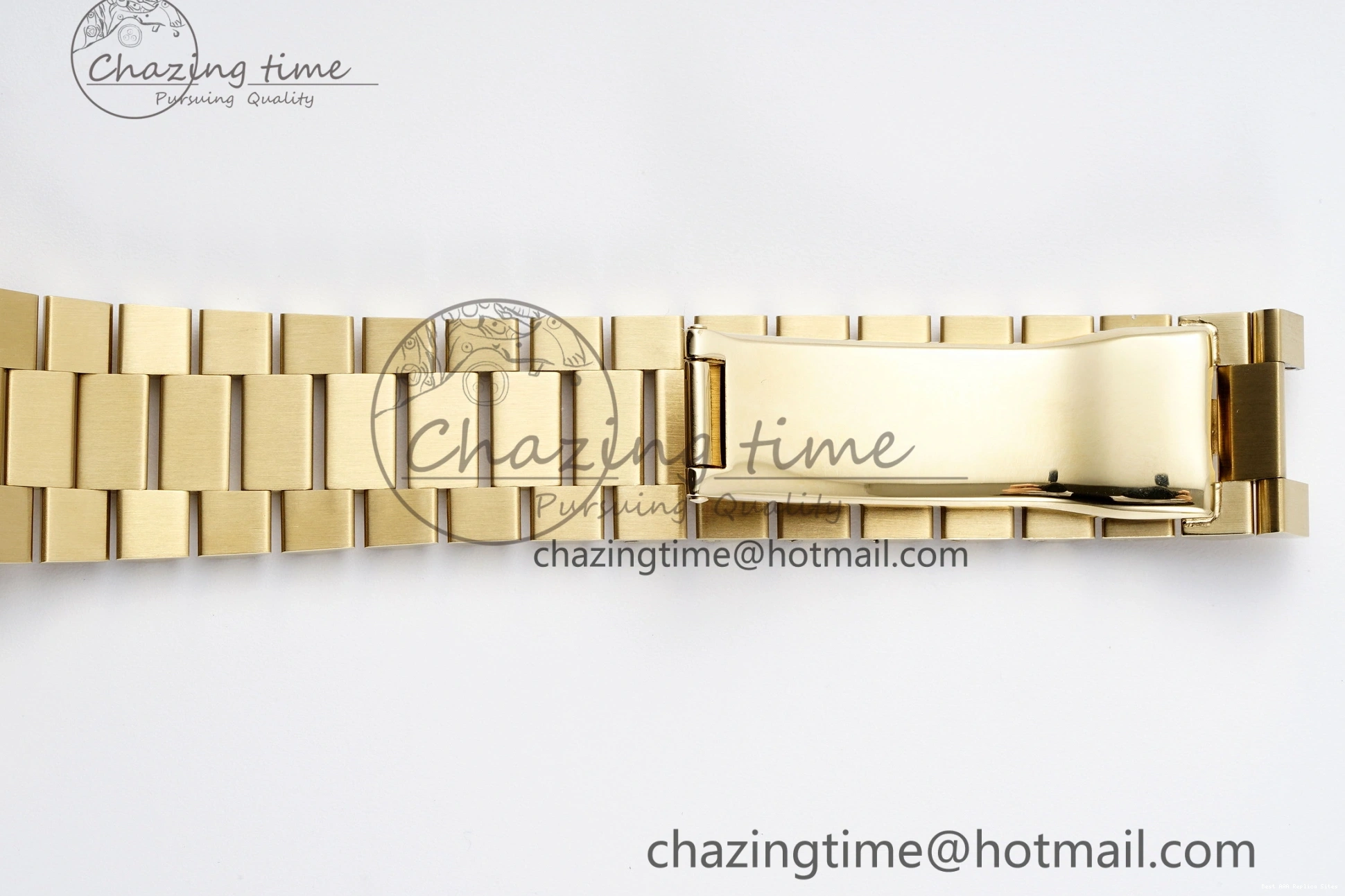 AAA Replica Watches 904L A2836 Green Gain Bracelet EasyMatch YG on V Roman 40 JDF DayDate Dial Markers Weight Steel 1822 President 0109